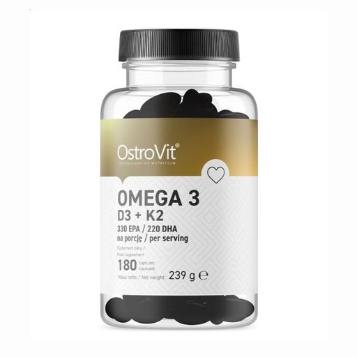 Омега 3 с витаминами D3 и K2 OstroVit Omega 3 D3 + K2 в капсулах