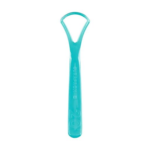 Набір для очищення язика Curaprox Tongue Cleaner CTC 203 (скребок з одним лезом, 1 шт + скребок з подвійним лезом, 1 шт), бірюзовий+салатовий