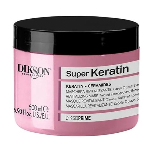 Відновлювальна маска Dikson DiksoPrime Super Keratin Mask для фарбованого, пошкодженого та ламкого волосся, з кератином та церамідами