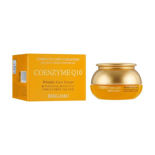 Регенерирующий крем для лица Bergamo Coenzyme Q10 Wrinkle Care Cream от морщин, с коэнзимом и гиалуроновой кислотой, 50 г