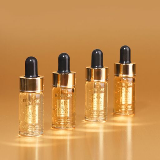Набір сироваток для обличчя Bergamo Luxury Gold Collagen Ampoule із золотом, екстрактом чорної ікри та гіалуроновою кислотою, 4*13 мл