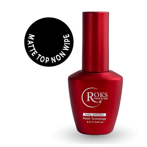 Матовый топ для гель-лака Roks Matte Top Non-Wipe без липкого слоя