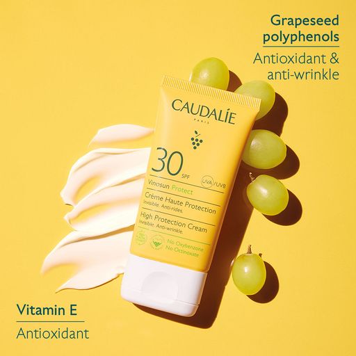 Солнцезащитный крем для лица Caudalie Vinosun Protect High Protection Cream SPF 30, 50 мл