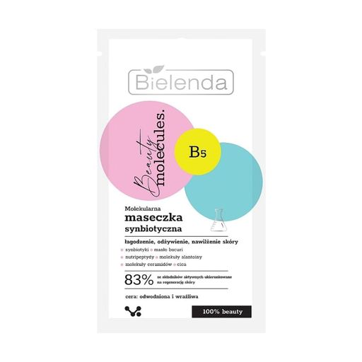 Молекулярная синбиотическая маска для лица Bielenda Beauty Molecules Face Mask для обезвоженной и чувствительной кожи, 8 г