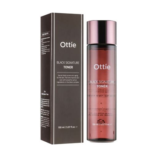 Омолоджувальний тонер для обличчя Ottie Black Signature з муцином равлика, 150 мл