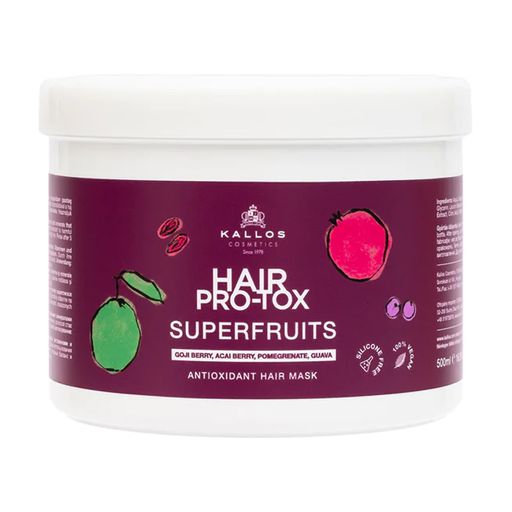 Антиоксидантная маска для волос Kallos Cosmetics Hair Pro-Tox Superfruits Hair Mask с ягодами годжи, ягодами асаи, гранатом и гуавой