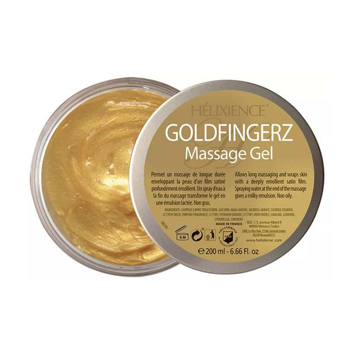 Массажный гель для лица и тела Heliabrine Helixience Gold Fingers Massage Gel, с ароматом шампанского, 200 мл