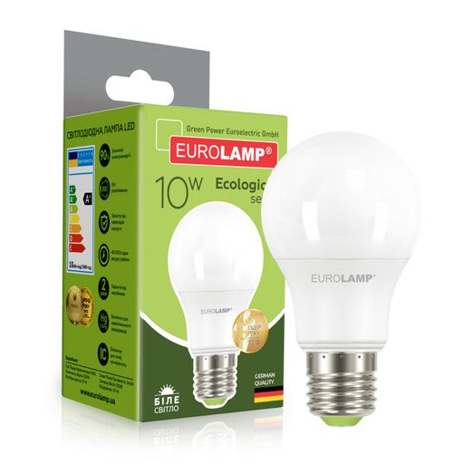LED-лампа Eurolamp Ecological Series A60 10W E27 4000K, 1 шт