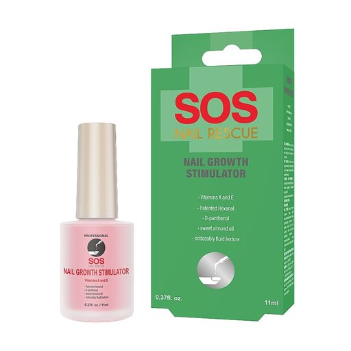 Стимулятор для прискореного росту нігтів SOS Nail Rescue Nail Growth Stimulator, з вітамінами А, Е та гексаналем, 11 мл