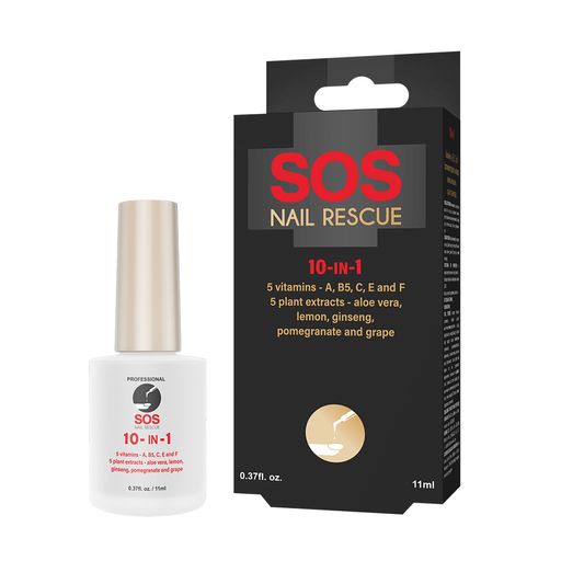 Средство для ухода за ногтями SOS Nail Rescue 10 в 1, с витаминами и растительными экстрактами, 11 мл