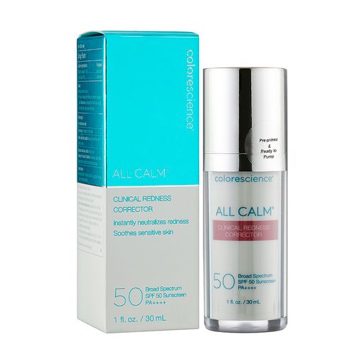 Крем для лица Colorescience All Calm Clinical Redness Corrector SPF 50, устранение покраснения, 30 мл