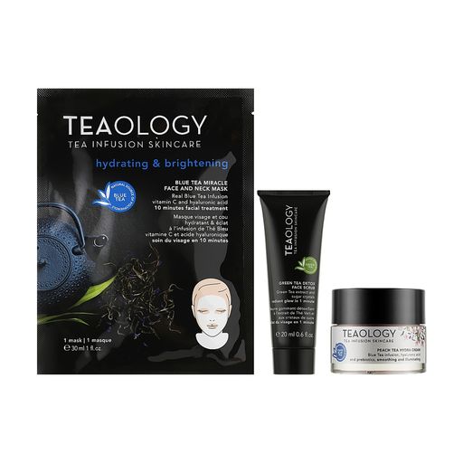 Набор для лица Teaology Hydrating And Glowing Beauty Routine Ritual Увлажнение и сияние (крем, 50 мл + маска, 30 мл + скраб, 20 мл)