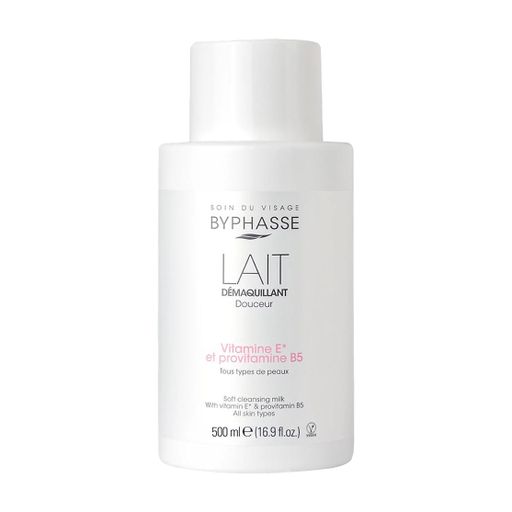 Очищающее молочко для лица Byphasse Soft Cleansing Milk с витамином E и провитамином B5, 500 мл