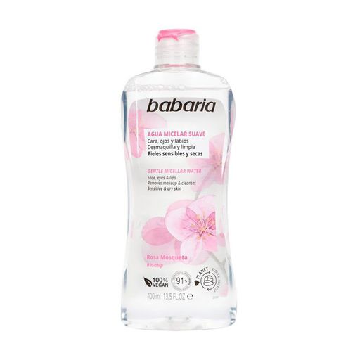 Мицеллярная вода для снятия макияжа Babaria Gentle Micellar Water для чувствительной и сухой кожи, с шиповником, 400 мл
