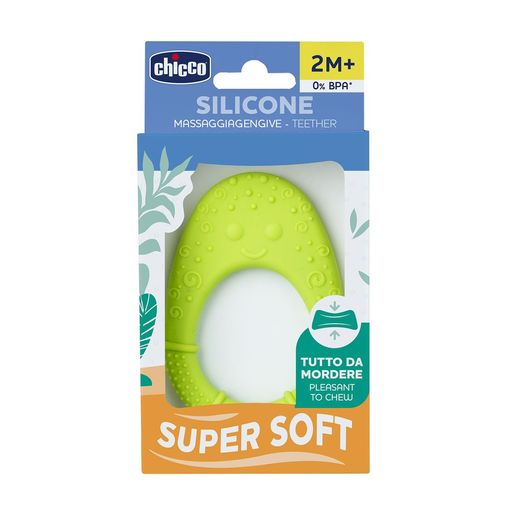 Игрушка-прорезыватель для зубов Chicco Silicone Super Soft Цыпленок, силиконовая, от 2 месяцев (28120.30)