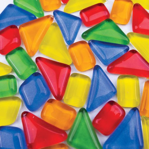 Набор для создания стеклянной мозаики Mosaaro Мозаичный микс: голубой, зеленый, желтый, красный, оранжевый (MA5003)