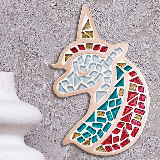 Набор для создания стеклянной мозаики Mosaaro Единорог, 17*26 см (MA2002)