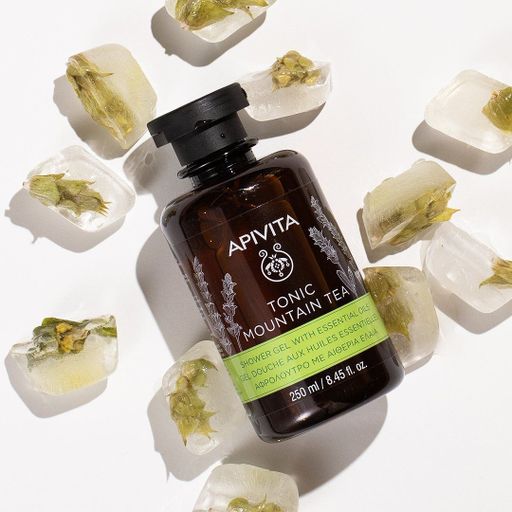 Гель для душу Apivita Tonic Mountain Tea Shower Gel з ефірними оліями