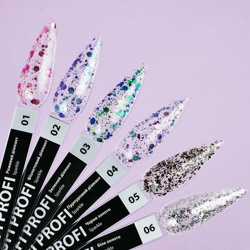 Гель-лак для ногтей Tufi Profi Premium Sparkle Gel Polish, 5 мл