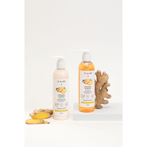 Шампунь T-LAB Professional Organics Organic Ginger Shampoo Anti-Hair Loss против выпадения, для ослабленных и тусклых волос, 250 мл