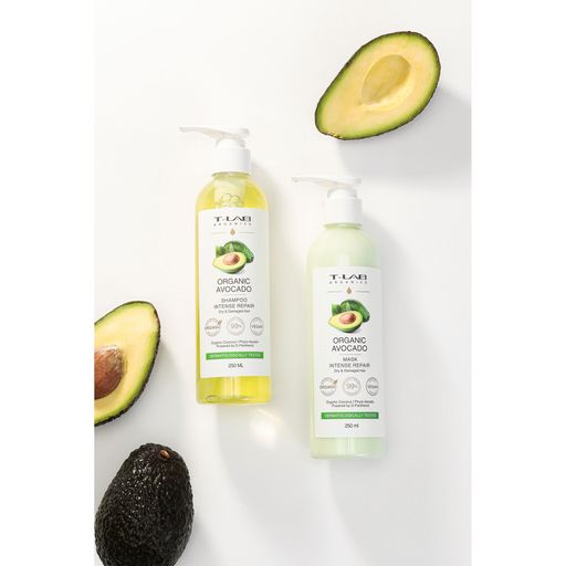 Интенсивный восстанавливающий шампунь T-LAB Professional Organics Organic Avocado Shampoo Intense Repair для сухих и поврежденных волос, 250 мл