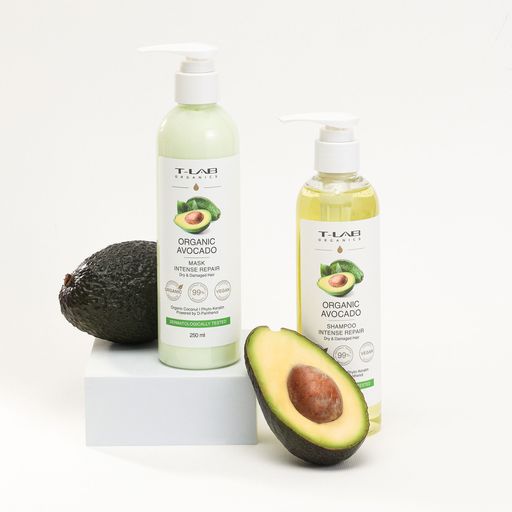 Інтенсивна відновлювальна маска T-LAB Professional Organics Organic Avocado Mask Intense Repair для сухого та пошкодженого волосся, 250 мл