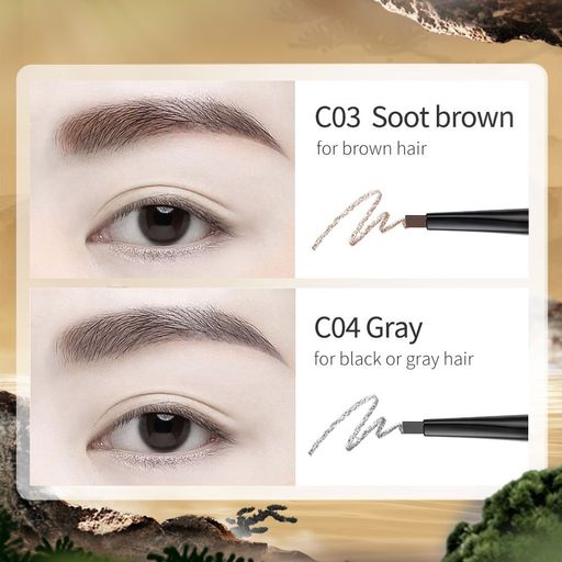 Карандаш для бровей Catkin Shape Refillable Eyebrow Pencil со щеточкой, 2*0.15 г
