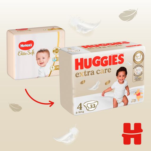 Подгузники Huggies Extra Care Box размер 4 (8-16 кг), 76 шт