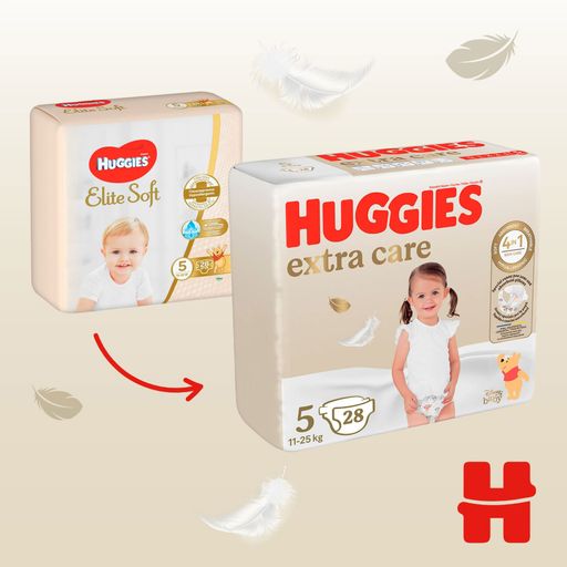 Подгузники Huggies Extra Care размер 5 (11-25 кг), 28 шт