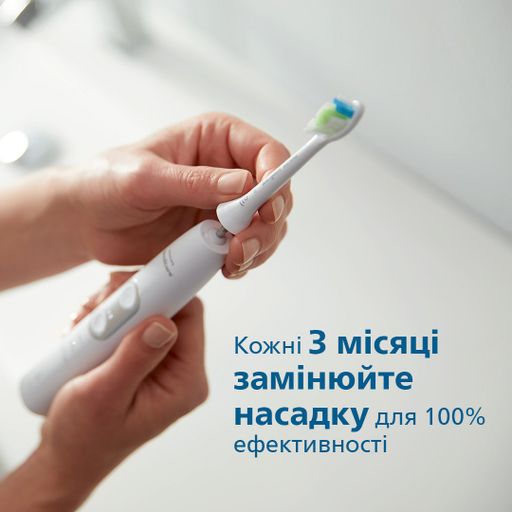 Змінні насадки для електричної зубної щітки PHILIPS Sonicare W Optimal White HX6062/1, 2 шт