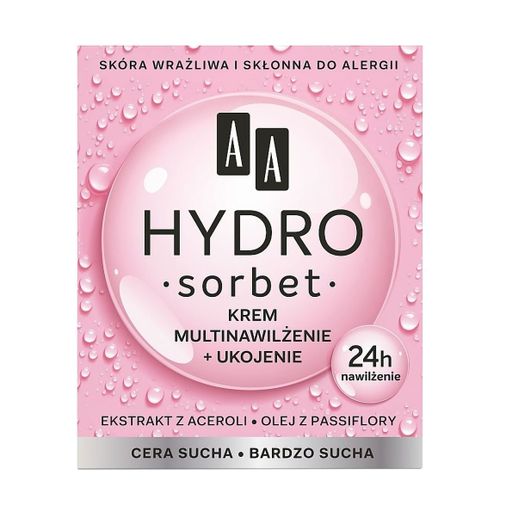 Питательный мультиувлажняющий крем для лица AA Hydro Sorbet Multimoistrurizing + Nourishing Cream для сухой и очень сухой кожи, 50 мл