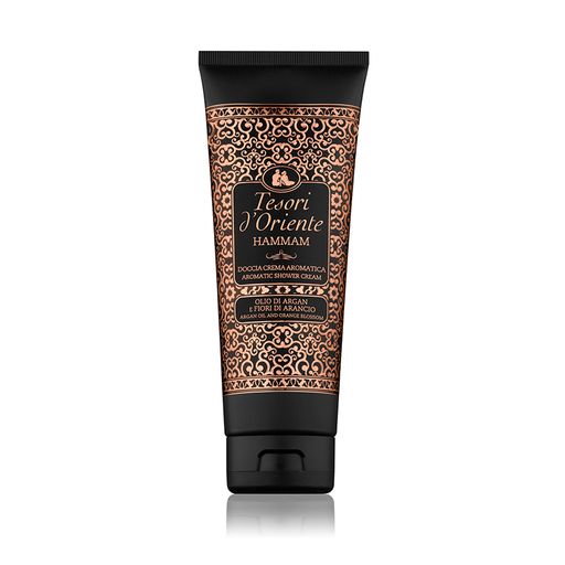 Парфюмированный крем-гель для душа Tesori d'Oriente Aromatic Shower Cream Hammam, масло арганы и апельсиновый цвет, 250 мл