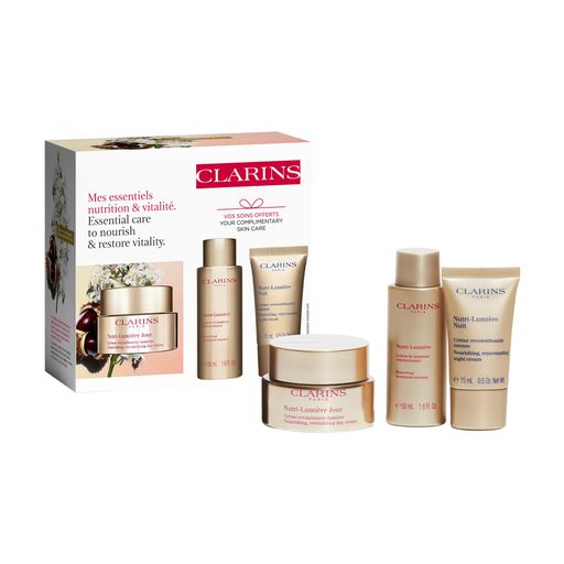 Набор для лица Clarins Nutri Lumiere (дневной крем, 50 мл + ночной крем, 15 мл + лосьон, 50 мл)