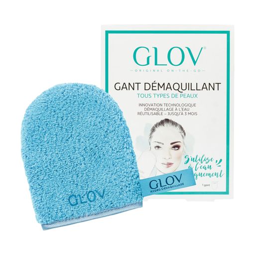 Рукавиця для зняття макіяжу Glov On-The-Go Makeup Remover, Bouncy Blue, 1 шт