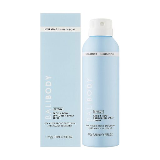 Солнцезащитный спрей для лица и тела Bali Body Face & Body Sunscreen Spray SPF 50+, 175 г
