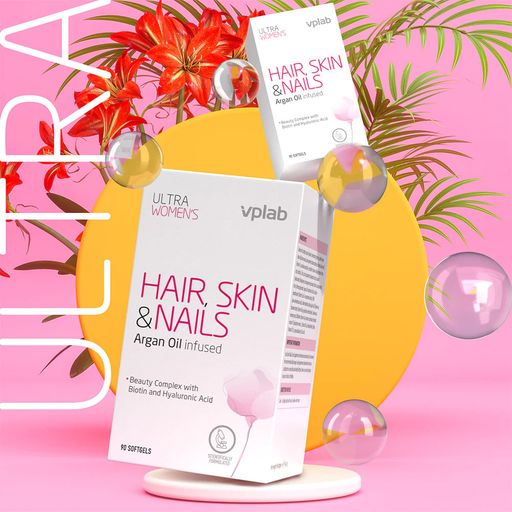 Женский комплекс Волосы, кожа и ногти VPLab Ultra Women's Hair, Skin & Nails, 90 желатиновых капсул