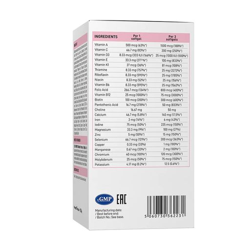 Жіночі мультивітаміни VPLab Ultra Women's Multivitamin Formula, 90 желатинових капсул