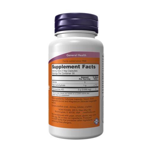 Глюкозамин NOW foods Glucosamine 1000 мг, 60 капсул