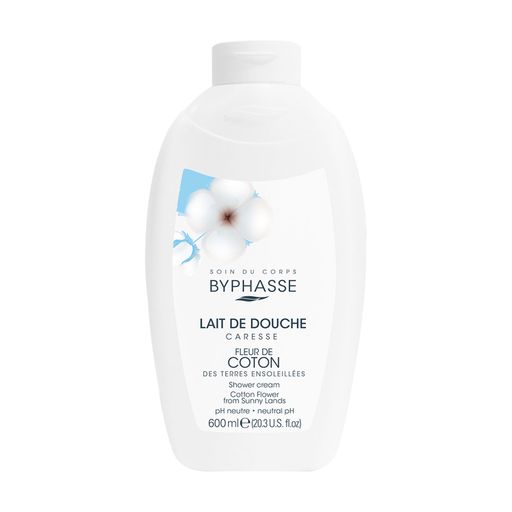 Крем-гель для душа Byphasse Caresse Shower Cream Цветы хлопка, 600 мл