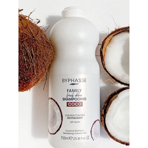 Шампунь Byphasse Family Fresh Delice для окрашенных волос, с кокосом ...