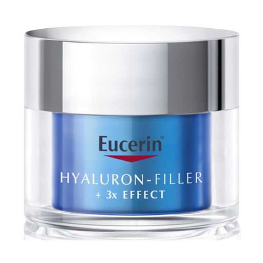 Нічний гель-крем для обличчя Eucerin Hyaluron-Filler + 3x Effect Night Gel-Cream Hydration Boost, 50 мл