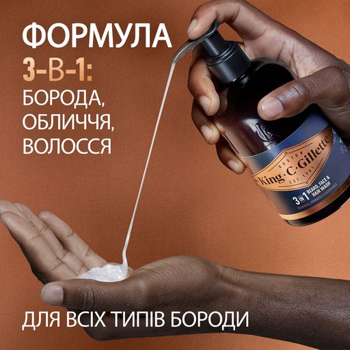 Чоловічий шампунь для бороди Gillette King C, 350 мл
