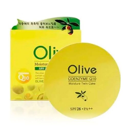 Уцінка! Компактна пудра для обличчя Enough Coenzyme Q10 Olive Moisture Twoway Cake, SPF 28 PA++, тон 13, 20 г