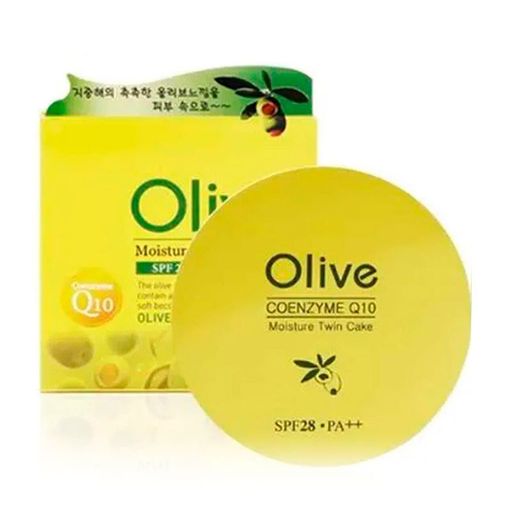 Уценка! Компактная пудра для лица Enough Coenzyme Q10 Olive Moisture Twoway Cake, SPF 28 PA+++, тон 21, 20 г
