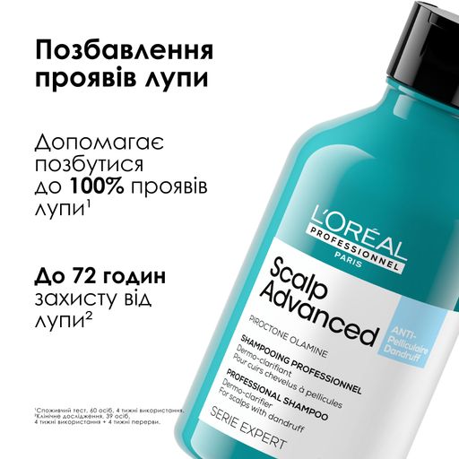 Дерморегулирующий шампунь для волос L'Oreal Professionnel Scalp Advanced Professional Shampoo против перхоти, 300 мл