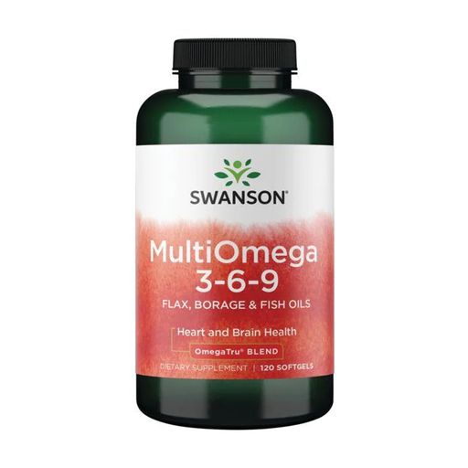 Омега 3-6-9 Swanson MultiOmega 3-6-9 Flax & Borage & Fish Oils, 120 капсул