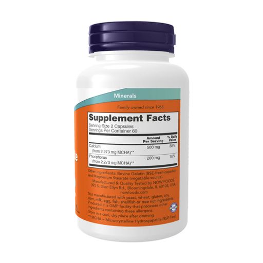 Кальций NOW Foods Calcium Hydroxyapatite, 120 капсул