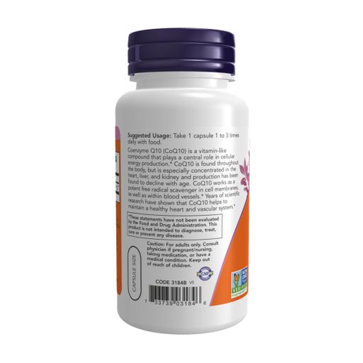 Коэнзим Q10 NOW foods CoQ10, 30 мг, в капсулах