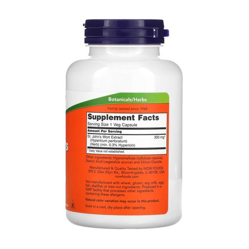 Зверобой NOW Foods St. John's Wort 300 мг, в капсулах