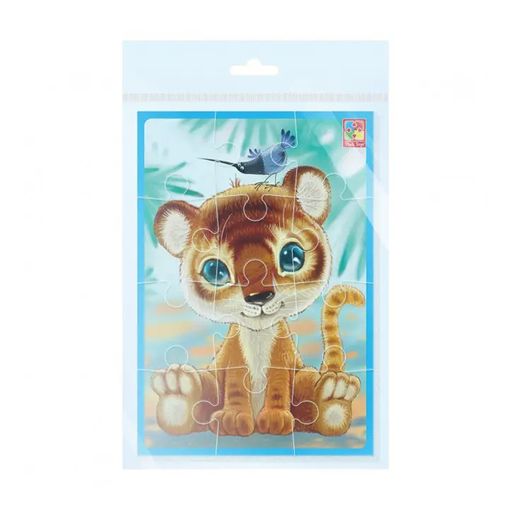 Развивающие мягкие беби-пазлы Vladi Toys Малыш сможет, Тигренок, 12 деталей, от 3 лет (VT1103-93)